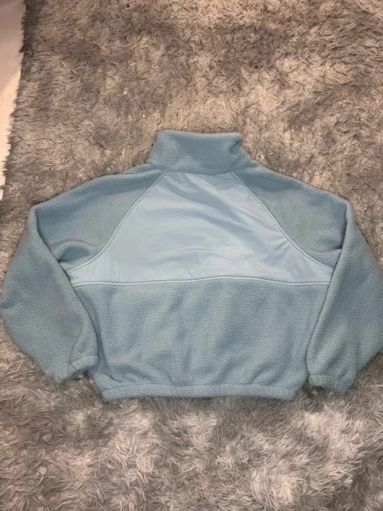 Blogilates Women’s Bonfire Fleece Jacket - Light Blue Size Medium NWT - Picture 12 of 14